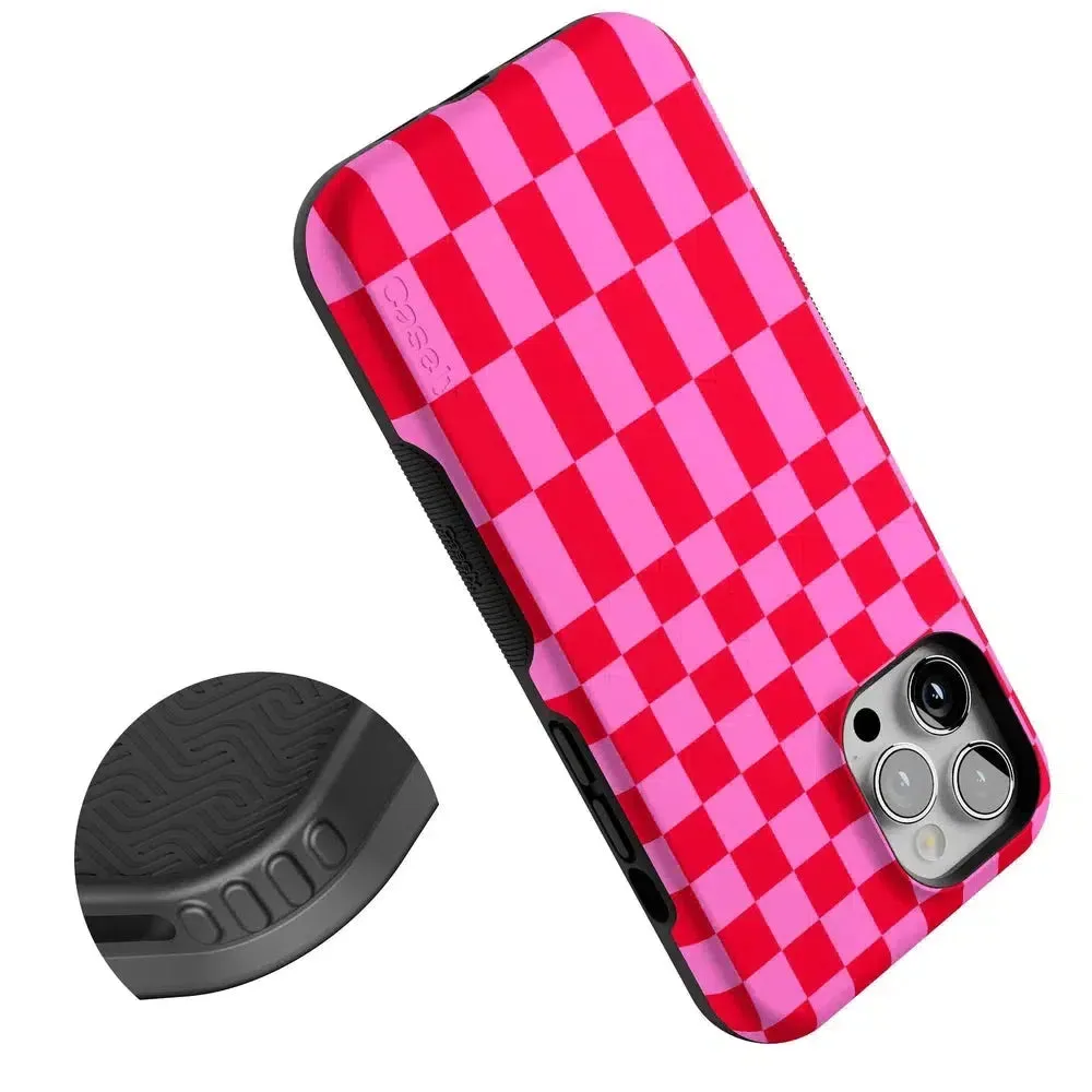 Trending Now Vibe Check | Pink Checkerboard Case  Limited Stock!