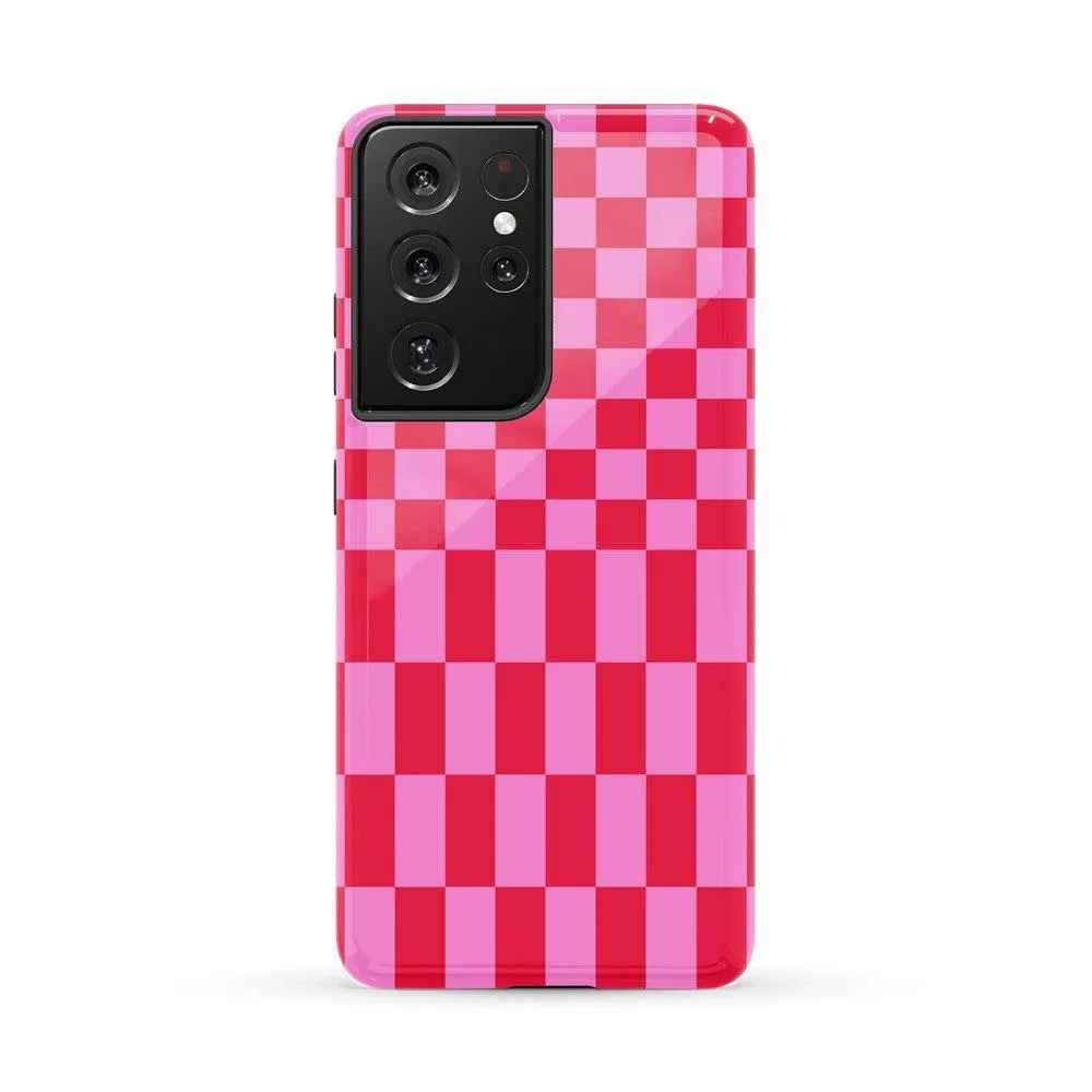 Trending Now Vibe Check | Pink Checkerboard Case  Limited Stock!