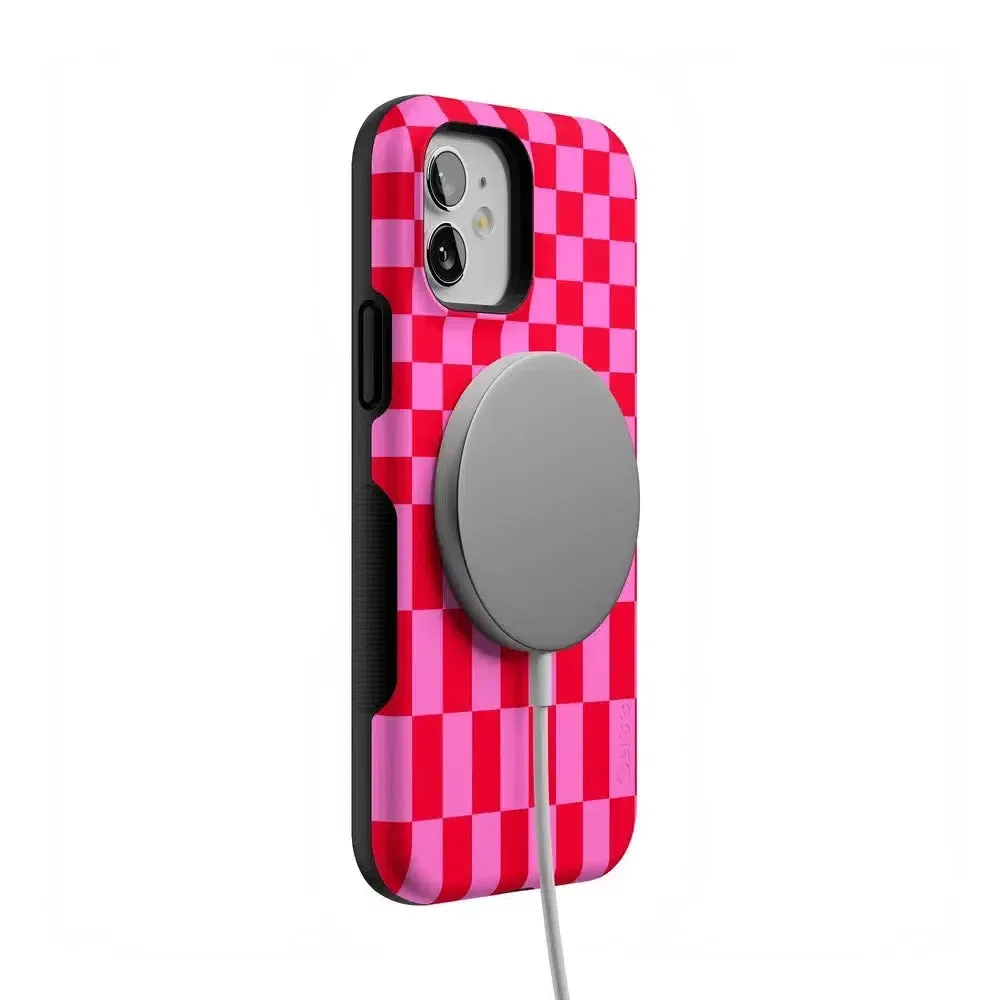 Trending Now Vibe Check | Pink Checkerboard Case  Limited Stock!