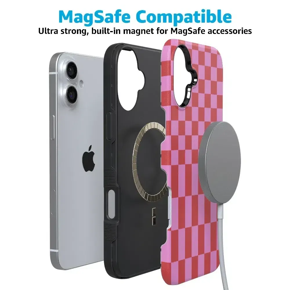 Trending Now Vibe Check | Pink Checkerboard Case  Limited Stock!