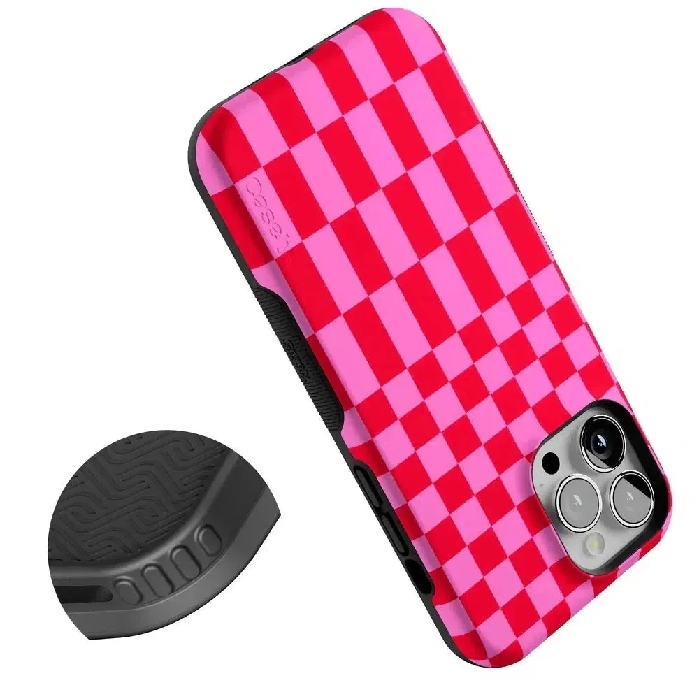 Trending Now Vibe Check | Pink Checkerboard Case  Limited Stock!