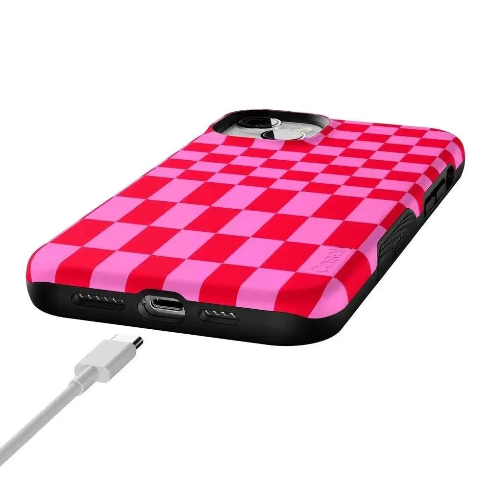 Trending Now Vibe Check | Pink Checkerboard Case  Limited Stock!