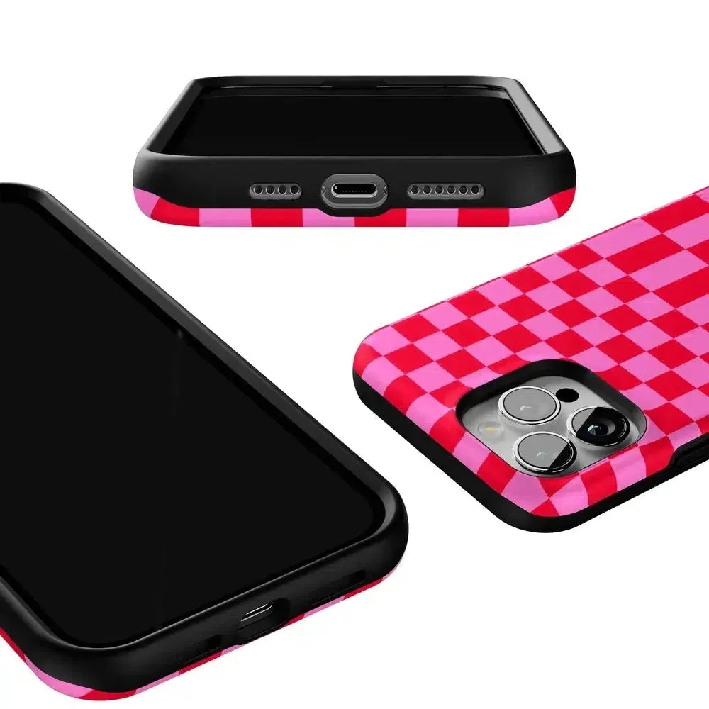 Trending Now Vibe Check | Pink Checkerboard Case  Limited Stock!