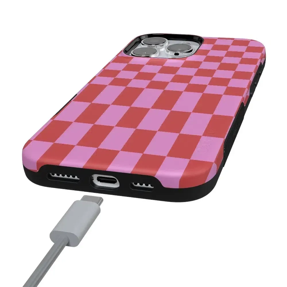 Trending Now Vibe Check | Pink Checkerboard Case  Limited Stock!