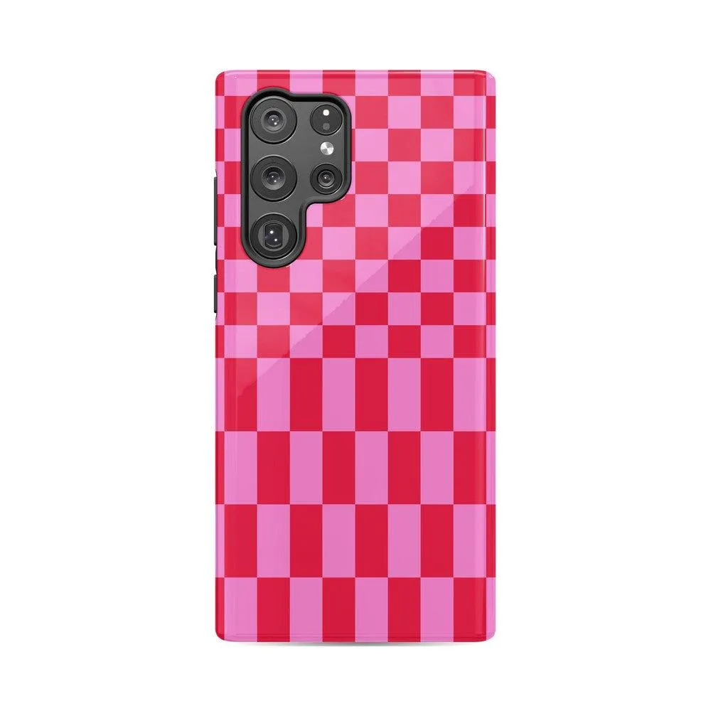 Trending Now Vibe Check | Pink Checkerboard Case  Limited Stock!