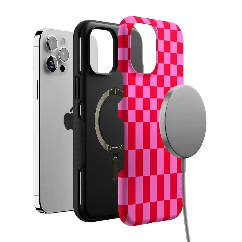 Trending Now Vibe Check | Pink Checkerboard Case  Limited Stock!