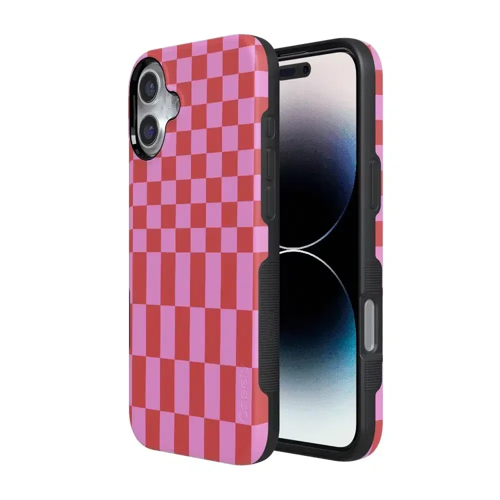 Trending Now Vibe Check | Pink Checkerboard Case  Limited Stock!