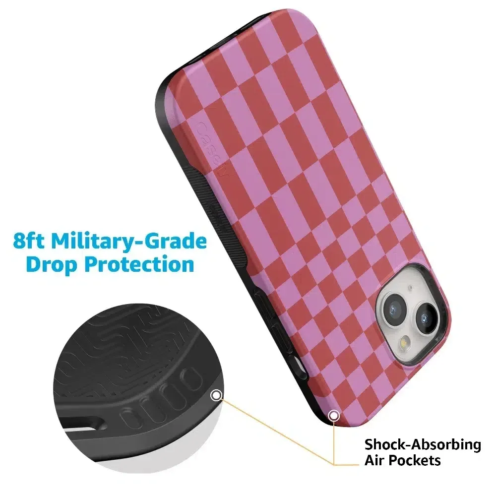 Trending Now Vibe Check | Pink Checkerboard Case  Limited Stock!