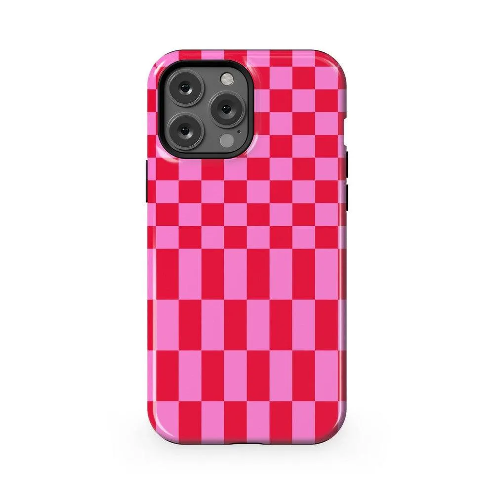 Trending Now Vibe Check | Pink Checkerboard Case  Limited Stock!
