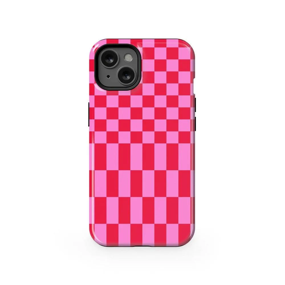 Trending Now Vibe Check | Pink Checkerboard Case  Limited Stock!