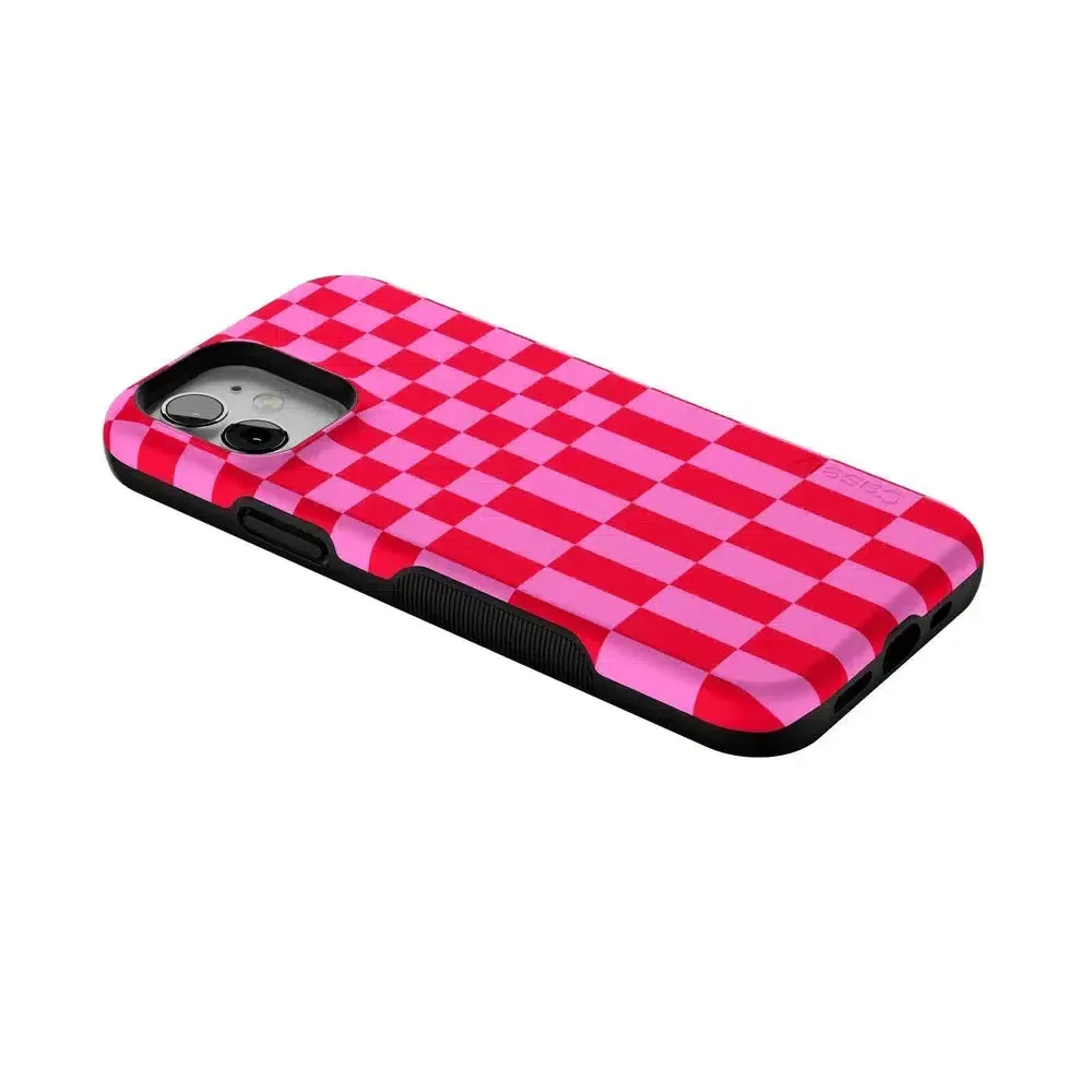 Trending Now Vibe Check | Pink Checkerboard Case  Limited Stock!