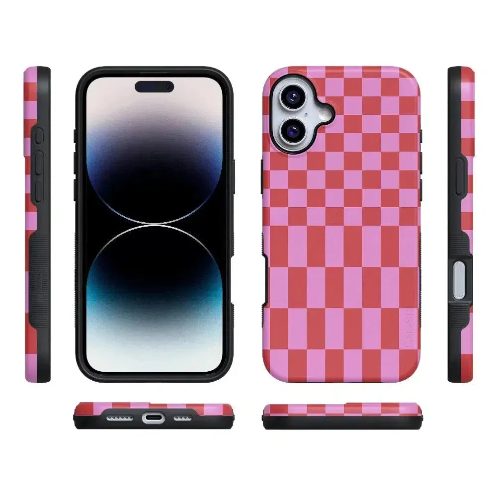 Trending Now Vibe Check | Pink Checkerboard Case  Limited Stock!