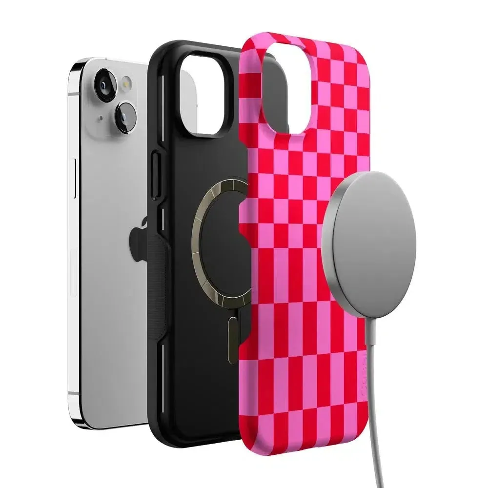 Trending Now Vibe Check | Pink Checkerboard Case  Limited Stock!