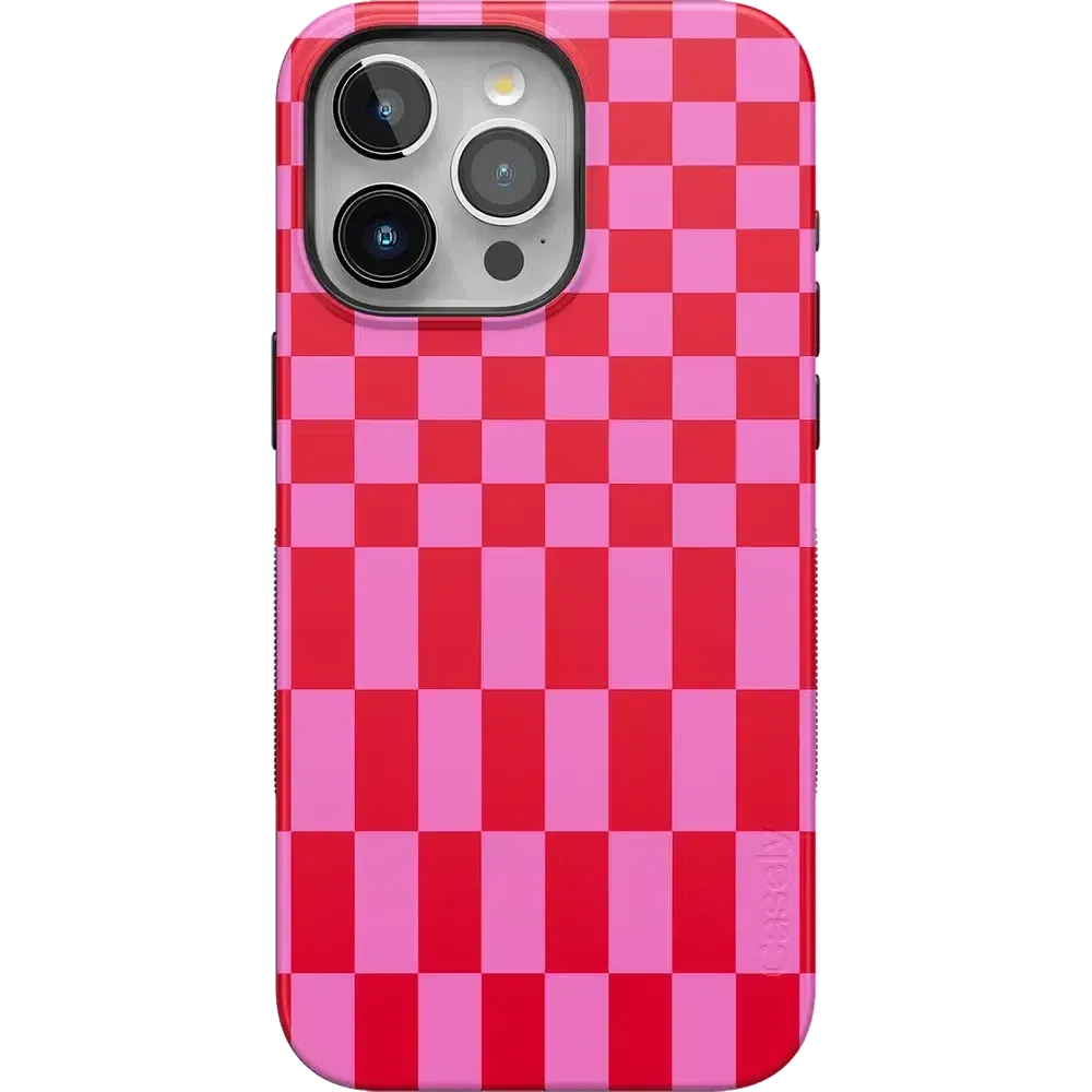 Trending Now Vibe Check | Pink Checkerboard Case  Limited Stock!