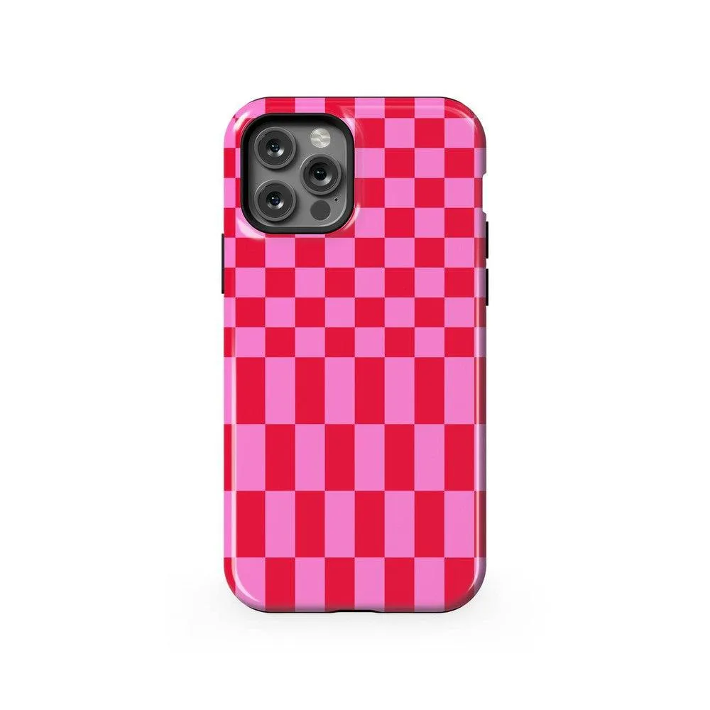 Trending Now Vibe Check | Pink Checkerboard Case  Limited Stock!