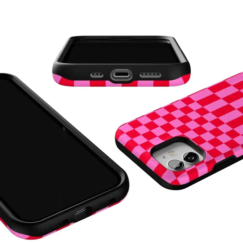 Trending Now Vibe Check | Pink Checkerboard Case  Limited Stock!