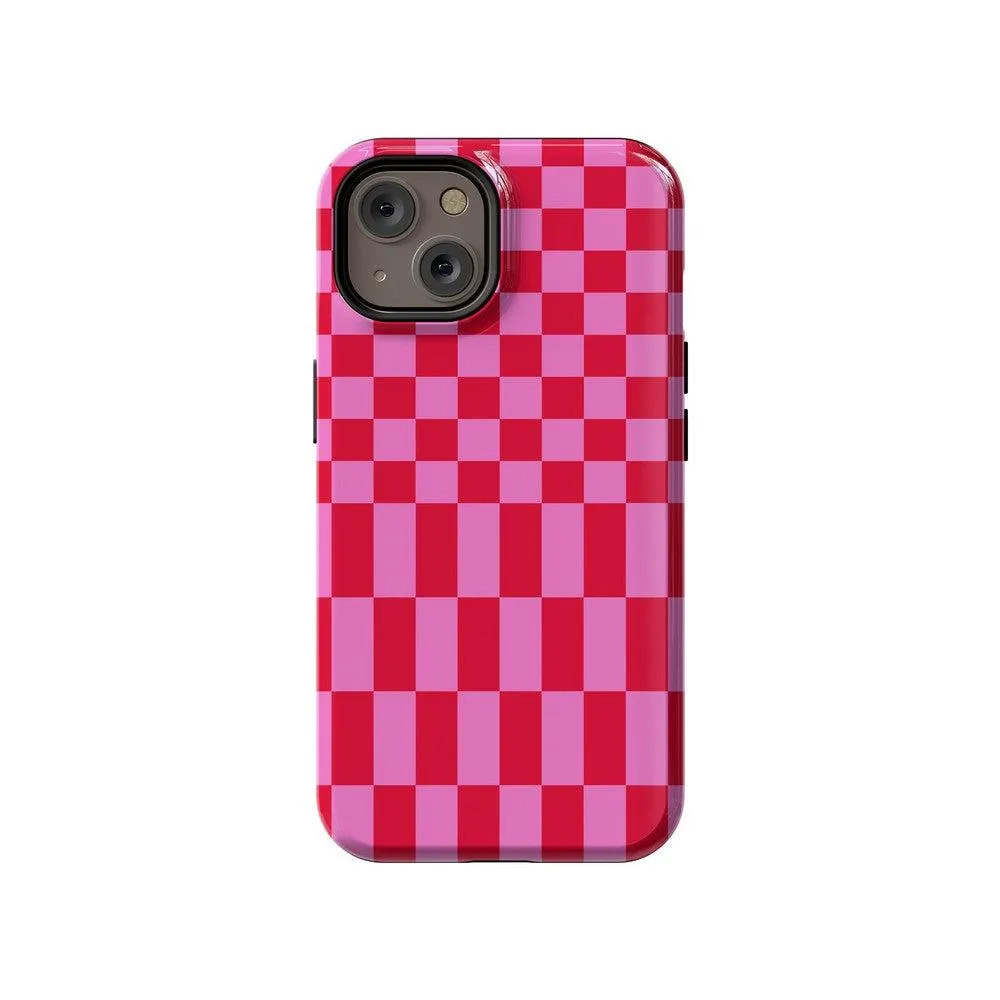 Trending Now Vibe Check | Pink Checkerboard Case  Limited Stock!