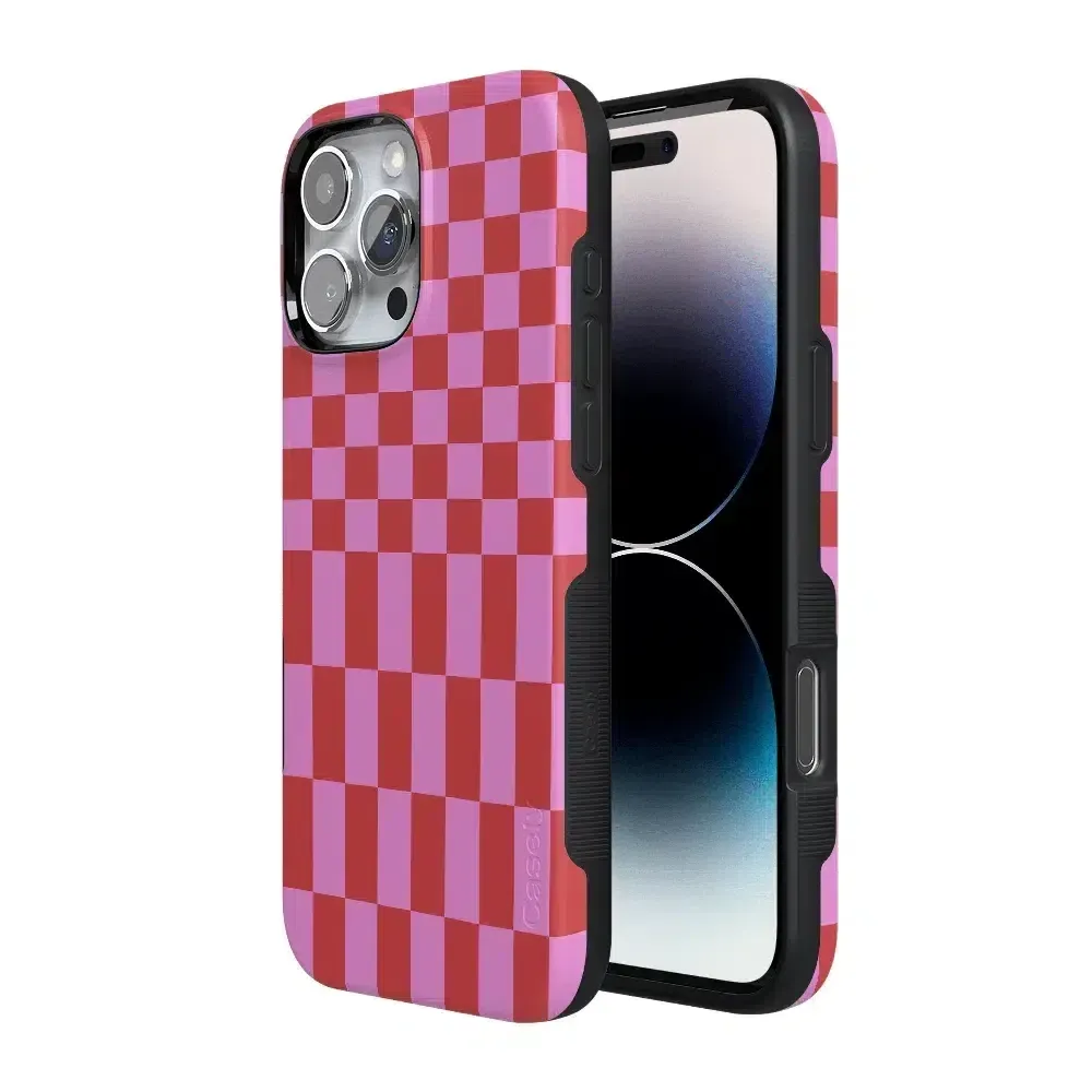 Trending Now Vibe Check | Pink Checkerboard Case  Limited Stock!