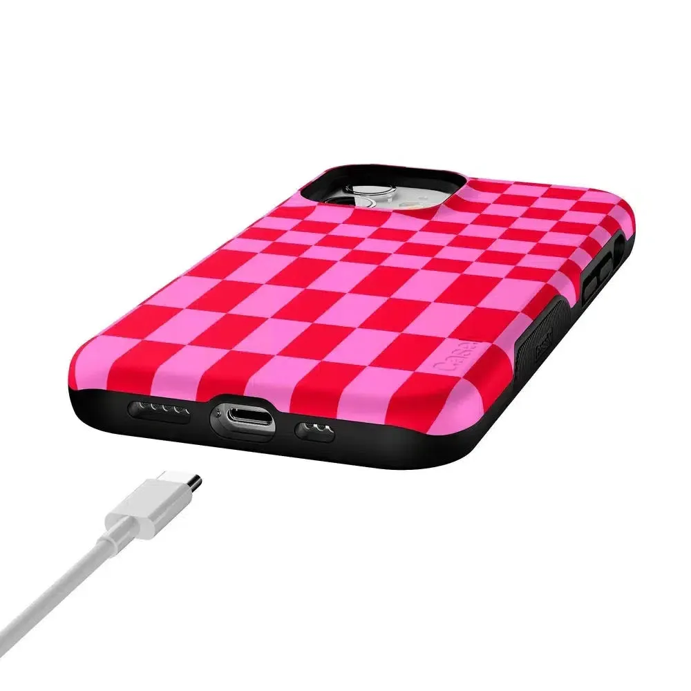 Trending Now Vibe Check | Pink Checkerboard Case  Limited Stock!