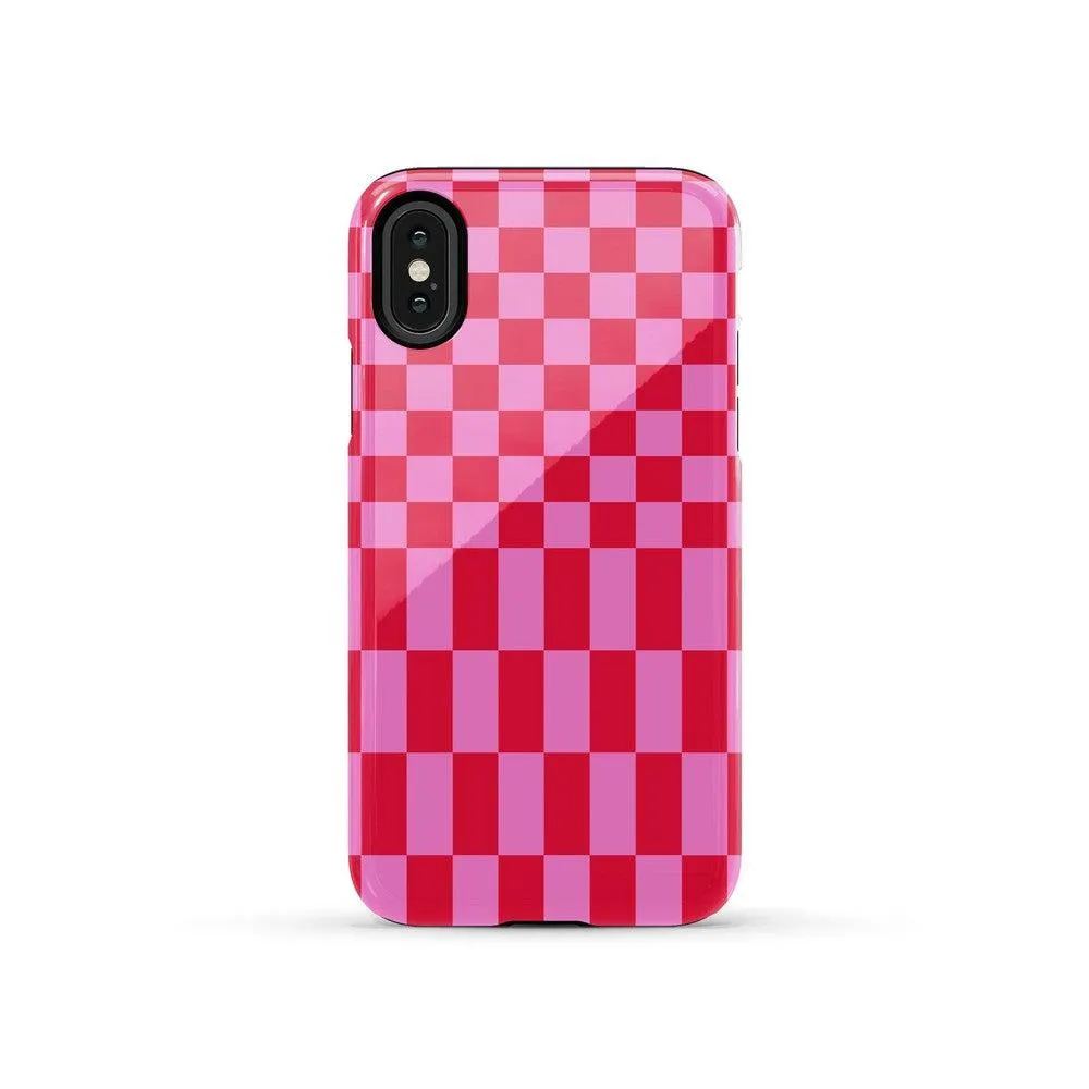 Trending Now Vibe Check | Pink Checkerboard Case  Limited Stock!