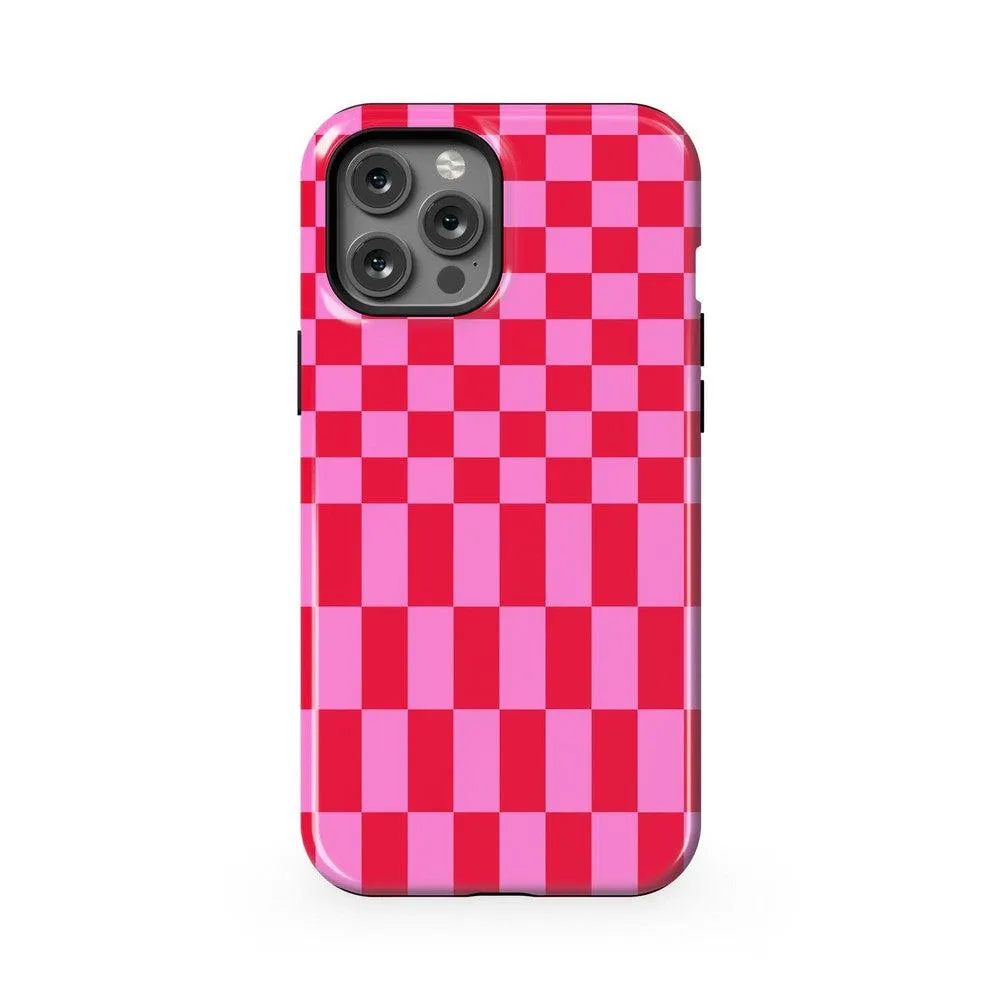Trending Now Vibe Check | Pink Checkerboard Case  Limited Stock!