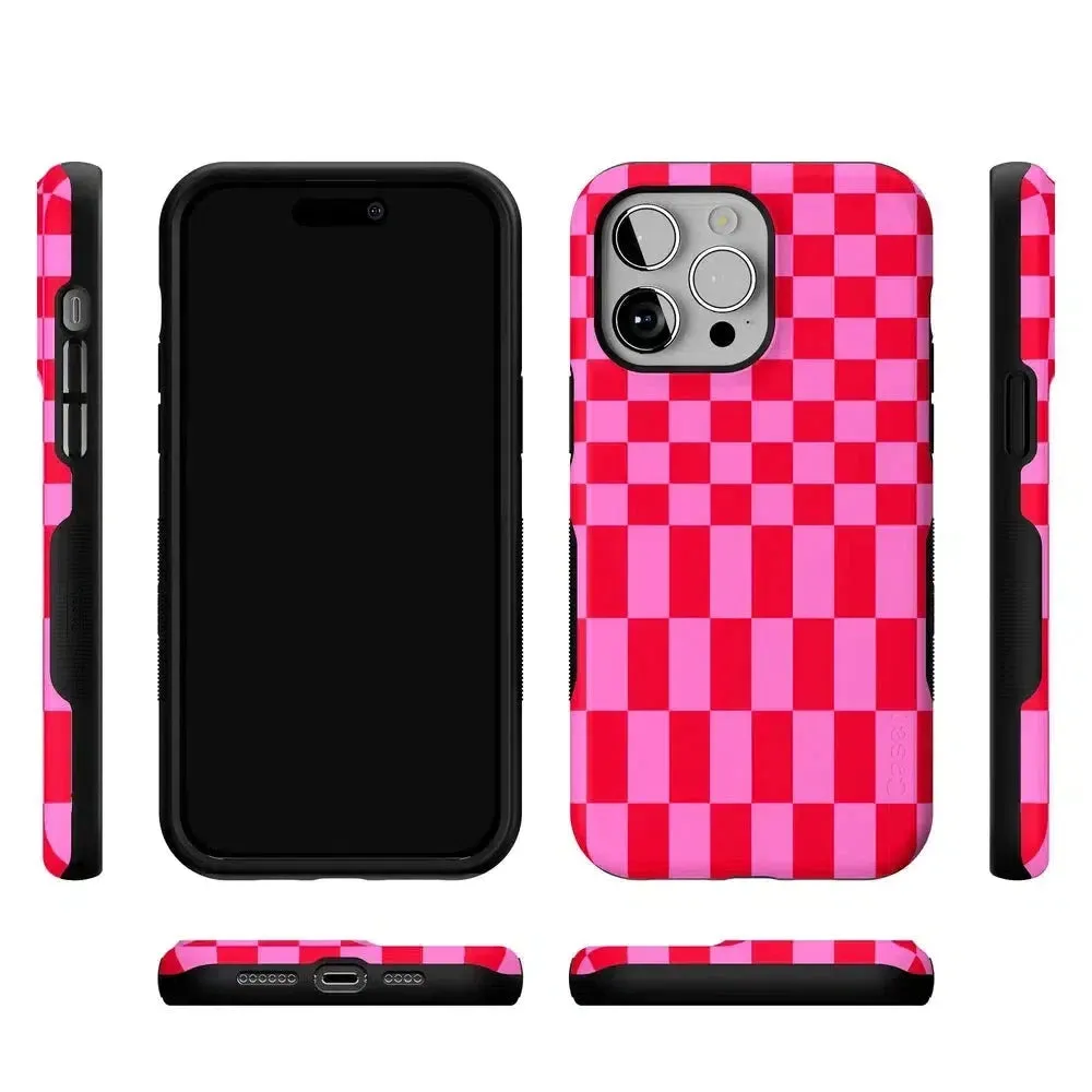 Trending Now Vibe Check | Pink Checkerboard Case  Limited Stock!