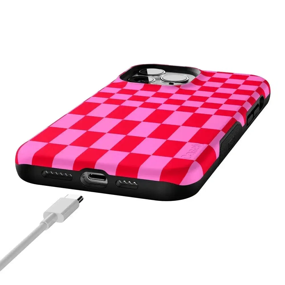 Trending Now Vibe Check | Pink Checkerboard Case  Limited Stock!