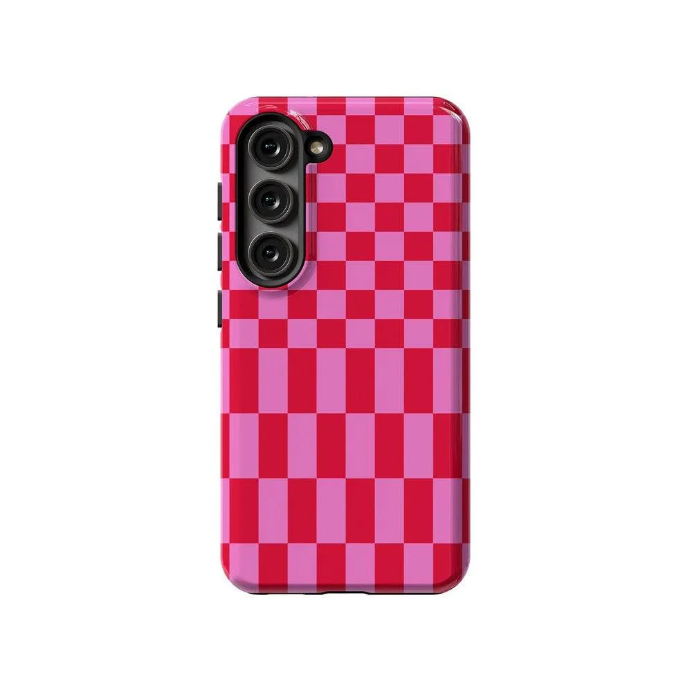 Trending Now Vibe Check | Pink Checkerboard Case  Limited Stock!