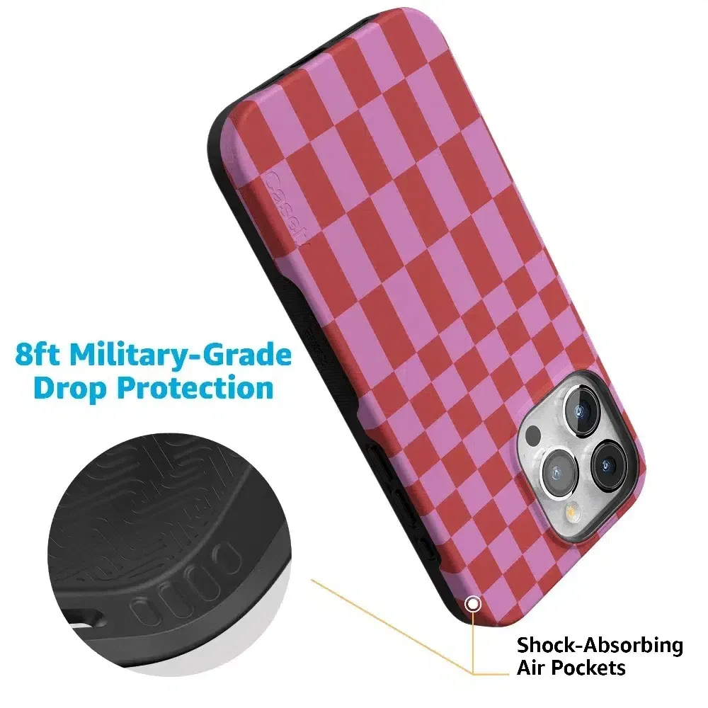 Trending Now Vibe Check | Pink Checkerboard Case  Limited Stock!