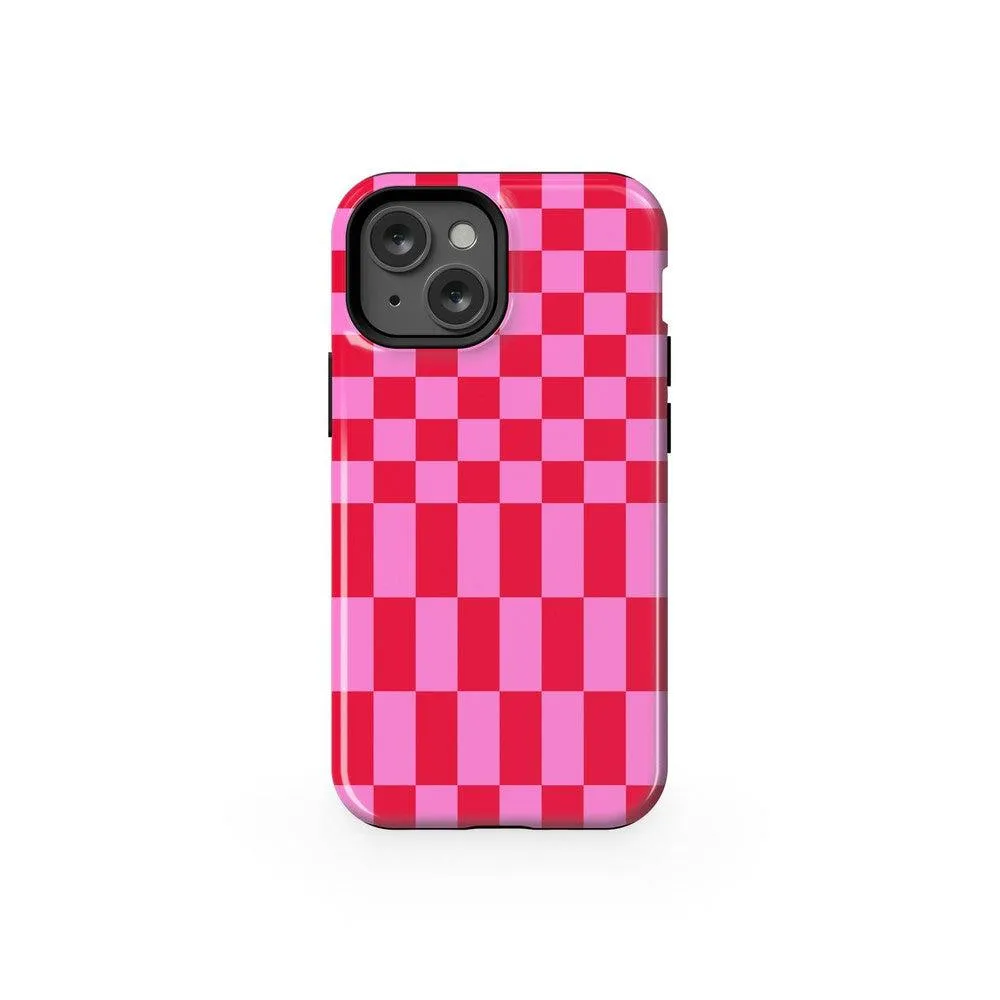 Trending Now Vibe Check | Pink Checkerboard Case  Limited Stock!