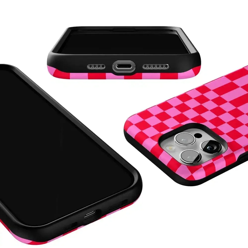 Trending Now Vibe Check | Pink Checkerboard Case  Limited Stock!