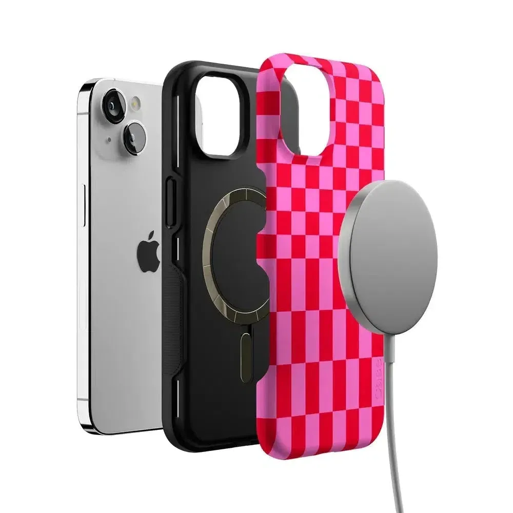 Trending Now Vibe Check | Pink Checkerboard Case  Limited Stock!