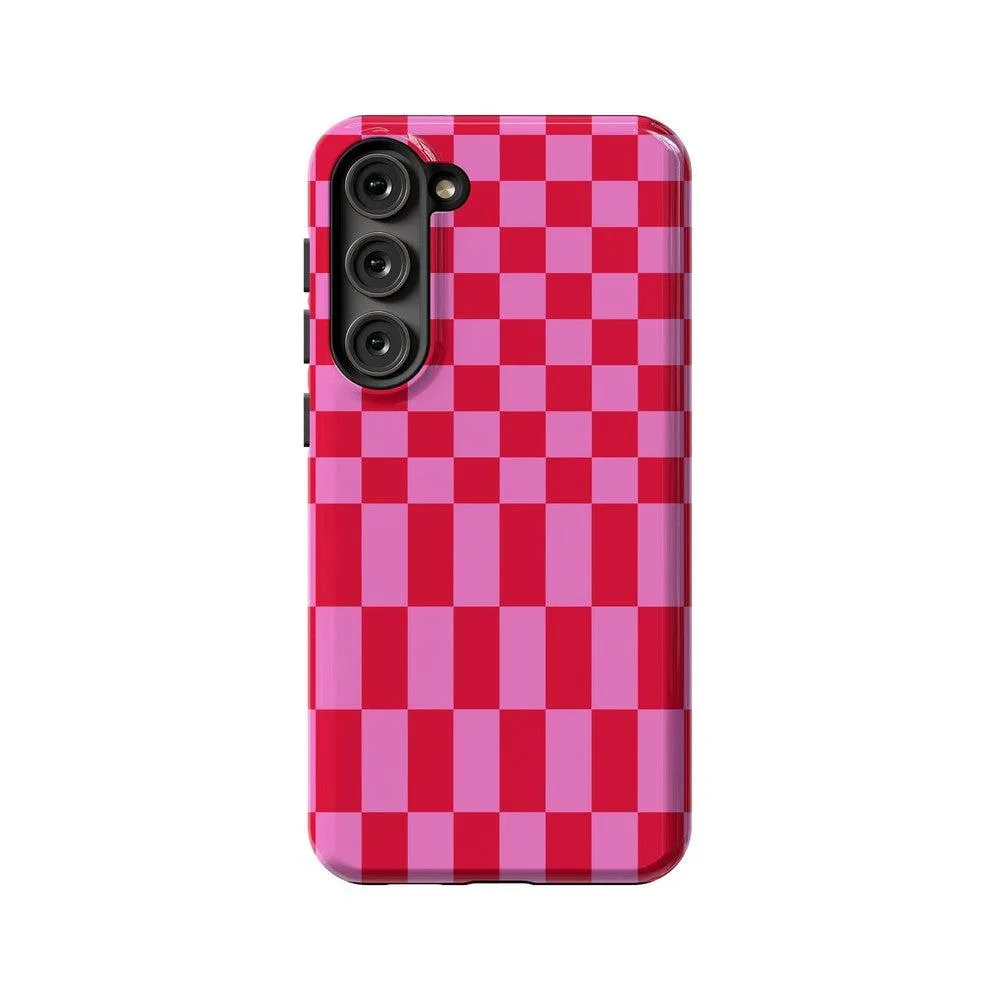 Trending Now Vibe Check | Pink Checkerboard Case  Limited Stock!