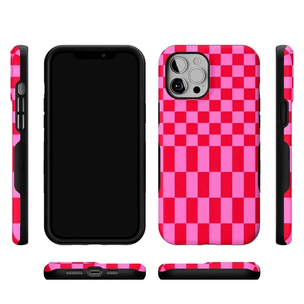 Trending Now Vibe Check | Pink Checkerboard Case  Limited Stock!