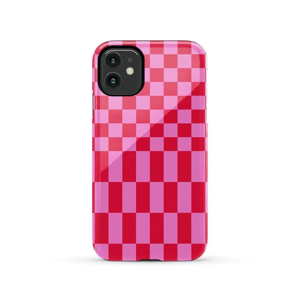 Trending Now Vibe Check | Pink Checkerboard Case  Limited Stock!