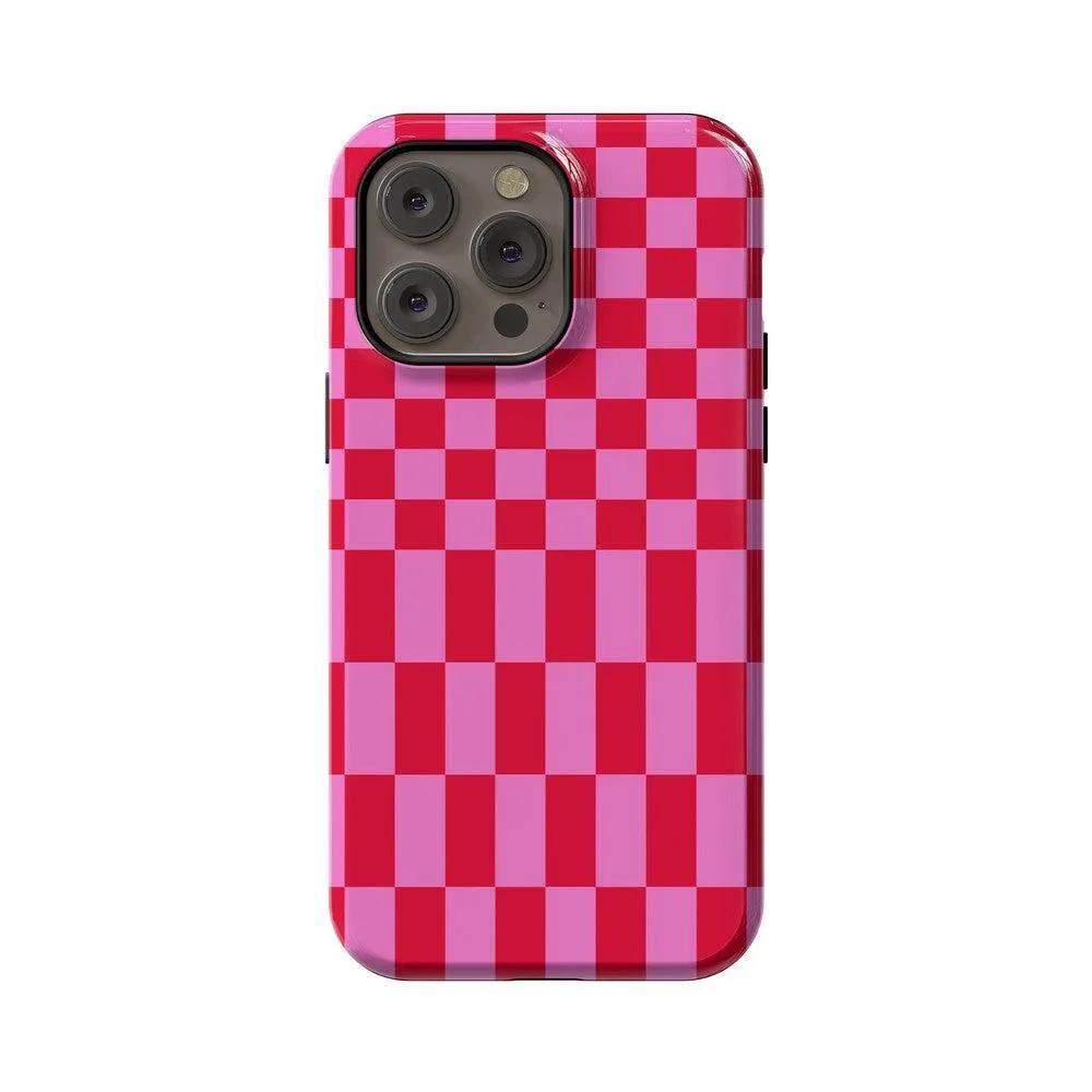 Trending Now Vibe Check | Pink Checkerboard Case  Limited Stock!