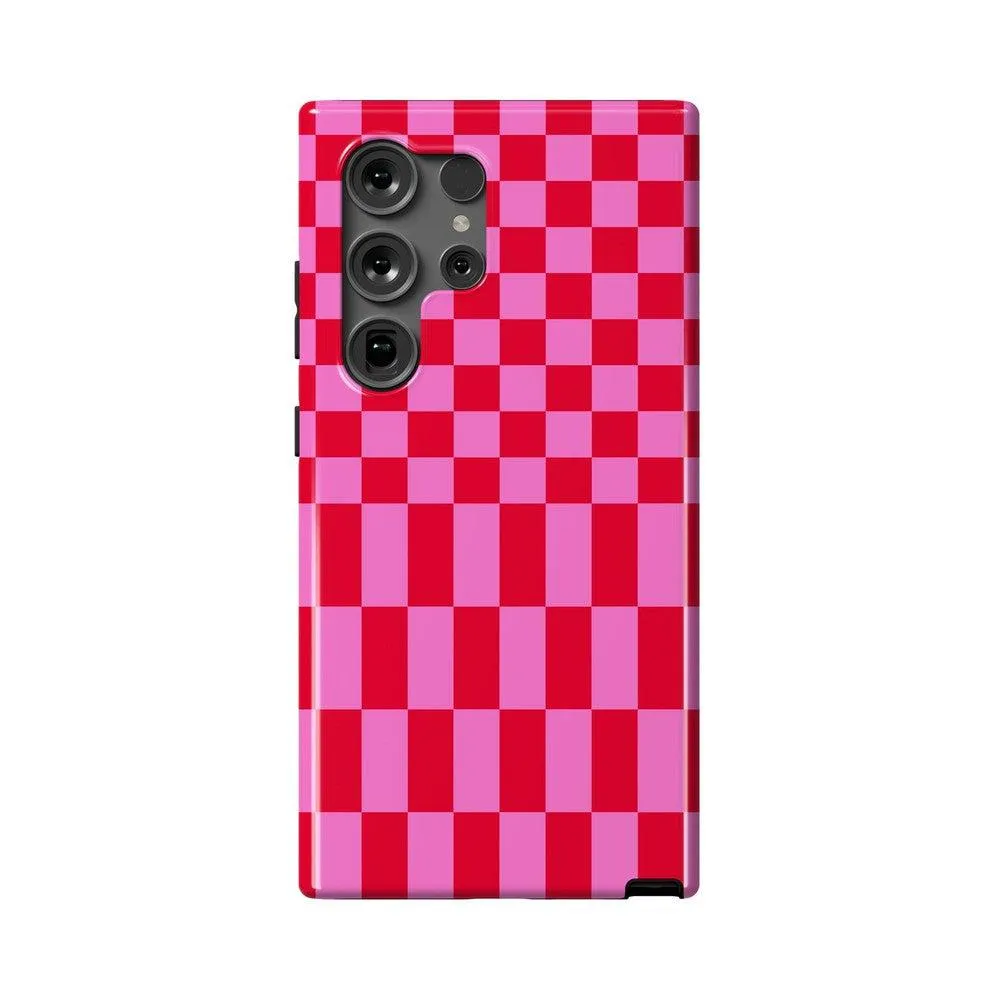 Trending Now Vibe Check | Pink Checkerboard Case  Limited Stock!
