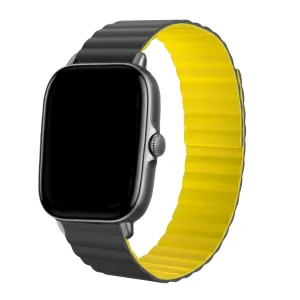 Trending Now Xiaomi Amazfit GTS 2 Magnetic Silicone Strap (Black/Yellow)  Today Only!