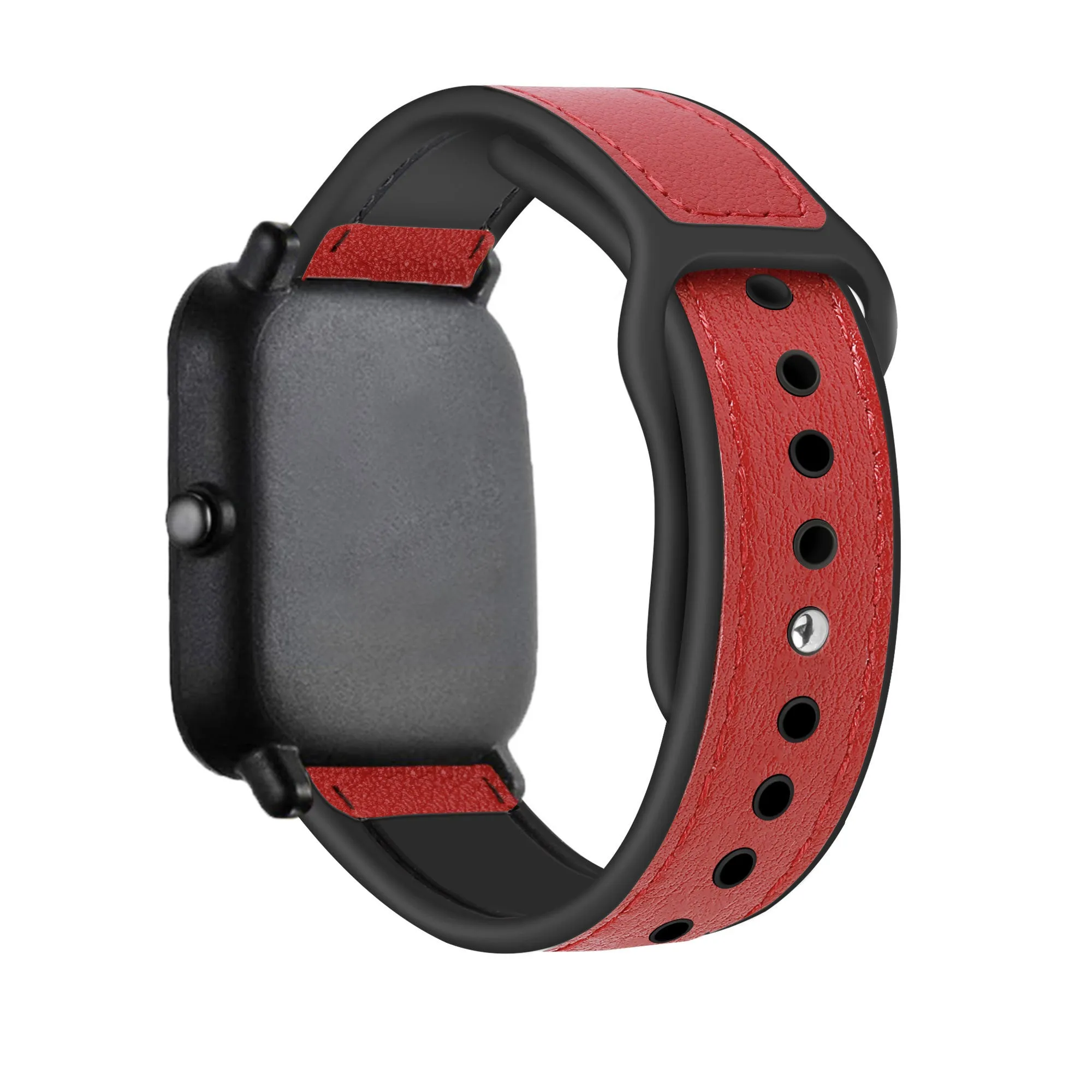 Trending Now Xiaomi Amazfit GTS Hybrid Leather Strap (Red)  Stylish & Comfortable