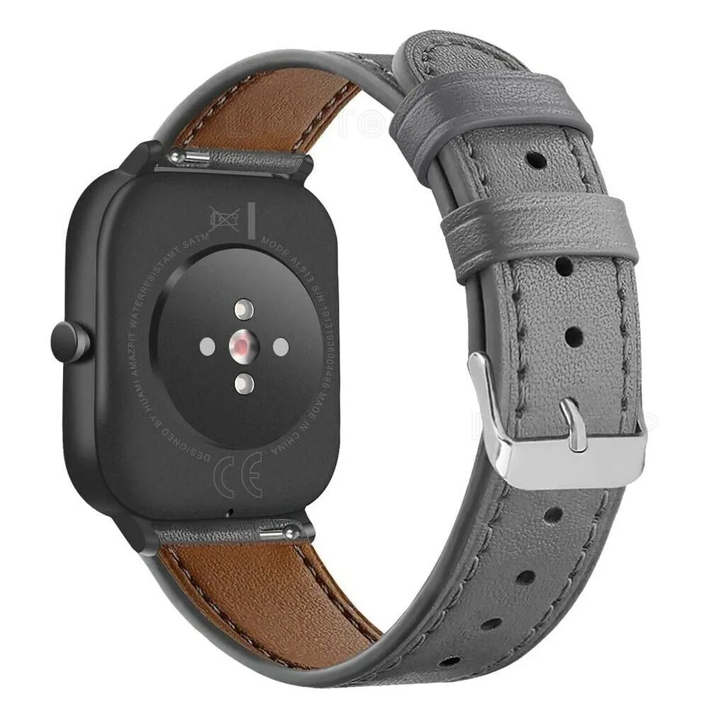 Trending Now Xiaomi Amazfit GTS Leather Strap (Grey)  Dont Miss Out!