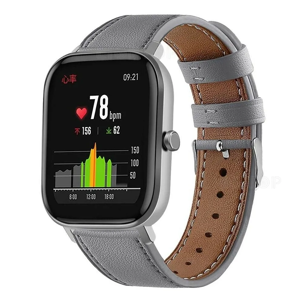 Trending Now Xiaomi Amazfit GTS Leather Strap (Grey)  Dont Miss Out!