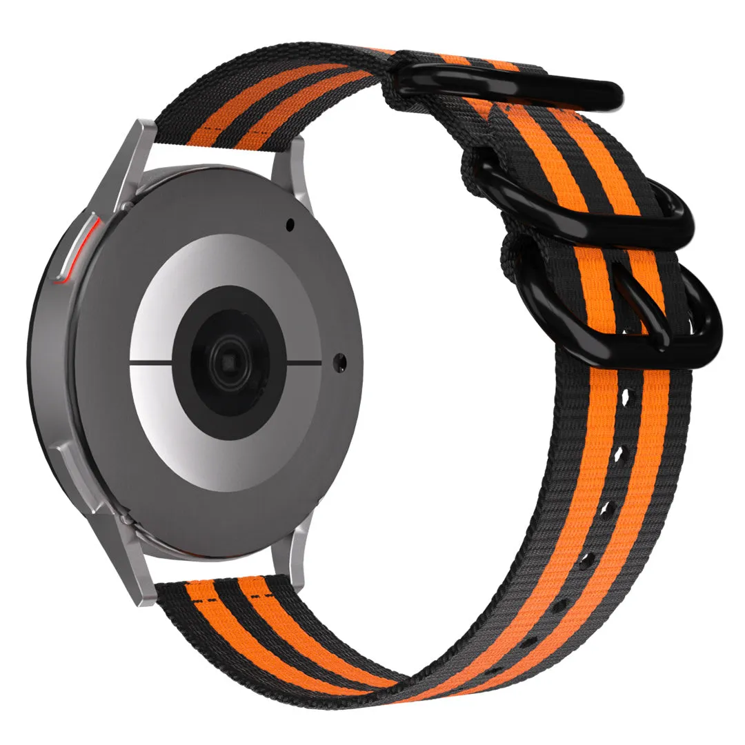 Trending Now Xiaomi Amazfit GTS Nylon Strap with Buckle (Black/Orange)  Limited Stock!