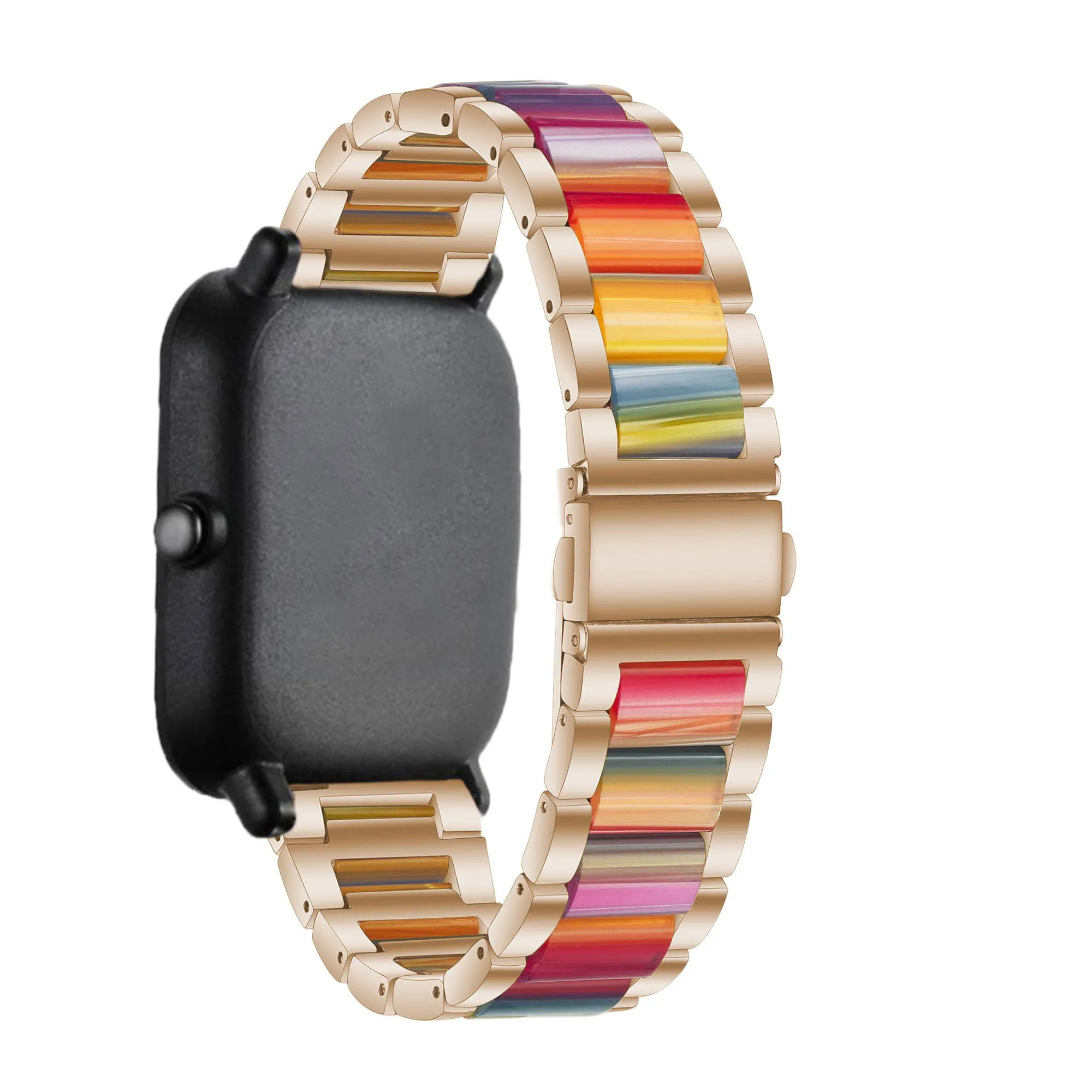 Trending Now Xiaomi Amazfit GTS Resin Steel Strap (Rose Gold/Multicoloured)  Ends Soon!
