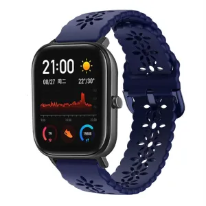 Trending Now Xiaomi Amazfit GTS Silicone Strap Patterned (Dark Blue)  Dont Miss Out!