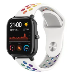 Trending Now Xiaomi Amazfit GTS Sport Strap (White/Rainbow)  Last Chance!