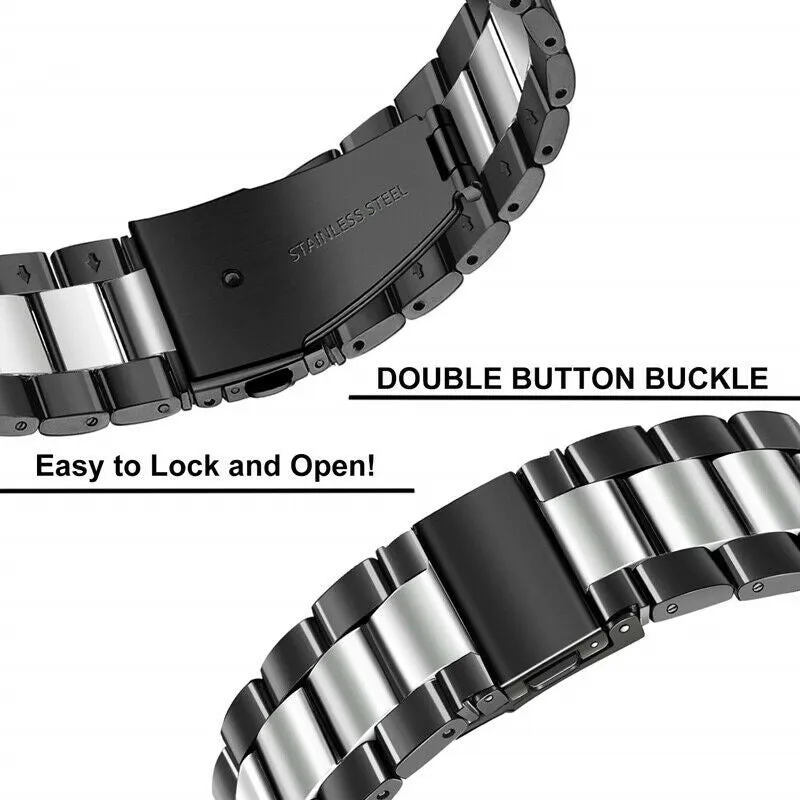 Trending Now Xiaomi Amazfit GTS Steel Strap (Black/Silver)  Last Few Pieces!