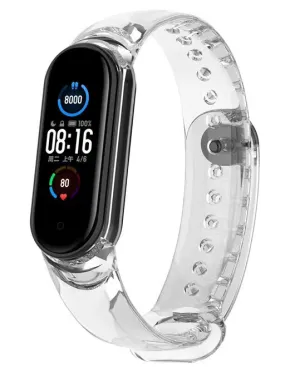 Trending Now Xiaomi Mi Band 5 Colour Changing Crystal Strap (Transparent)  Going Fast!
