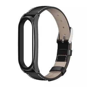 Trending Now Xiaomi Mi Band 6 Modern Leather Strap (Black)  Dont Miss Out!