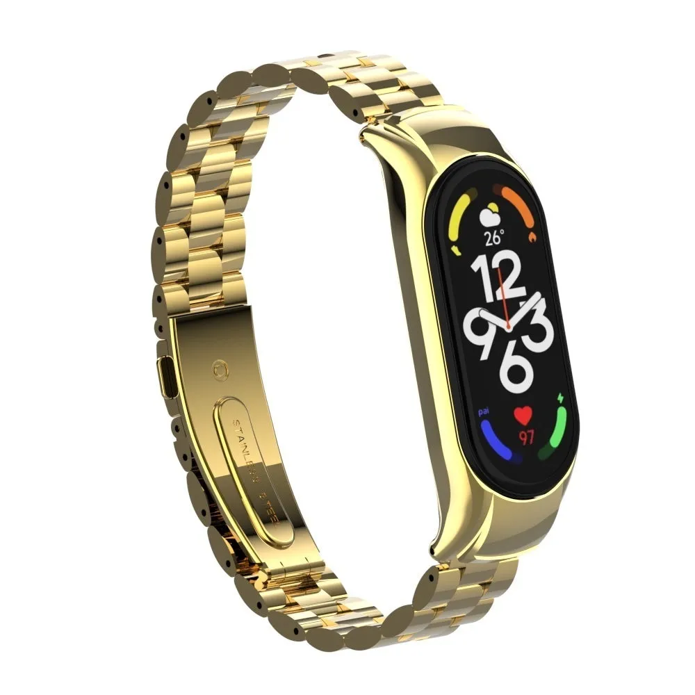 Trending Now Xiaomi Mi Band 7 Steel Strap (Gold)  Limited Stock!