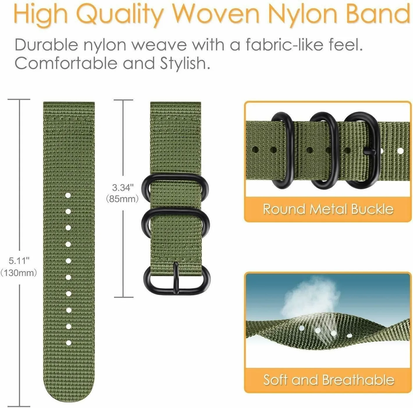 Trendy 2025 Amazfit GTS 2 Nylon Strap with Buckle (Green)  Limited Stock!
